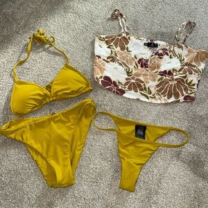 Volcom Small New W/Out Tags Bundle - Bikini and Crop Top combos
